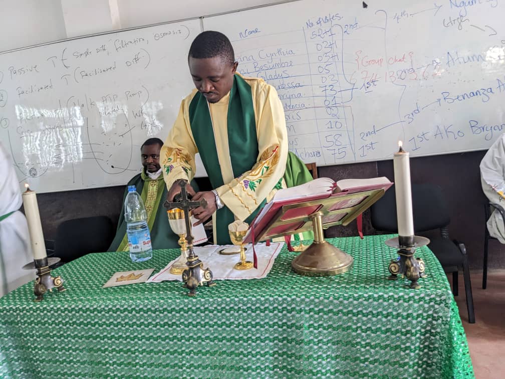 Priest during consecration